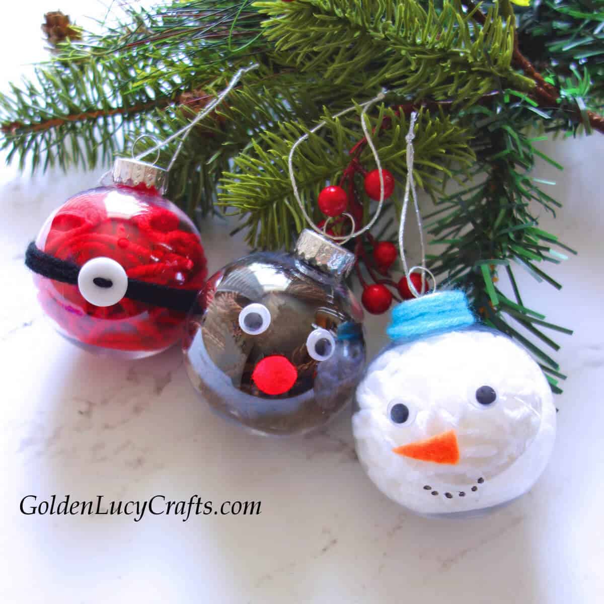 Creative Ornaments to Make with Clear Plastic or Glass Ornaments