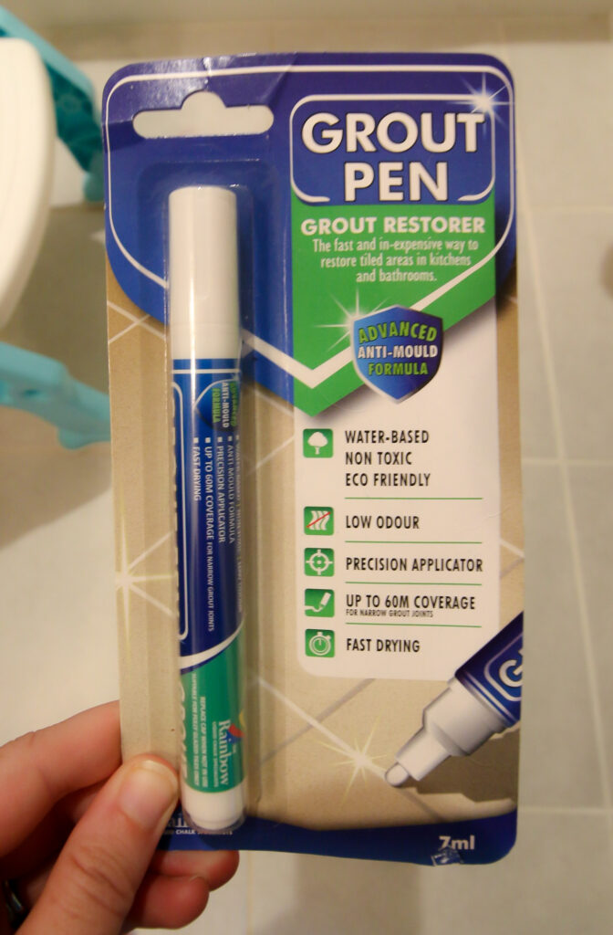 white grout pen in packaging