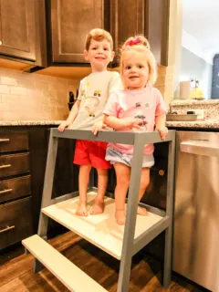 DIY kids learning tower - Charleston Crafted