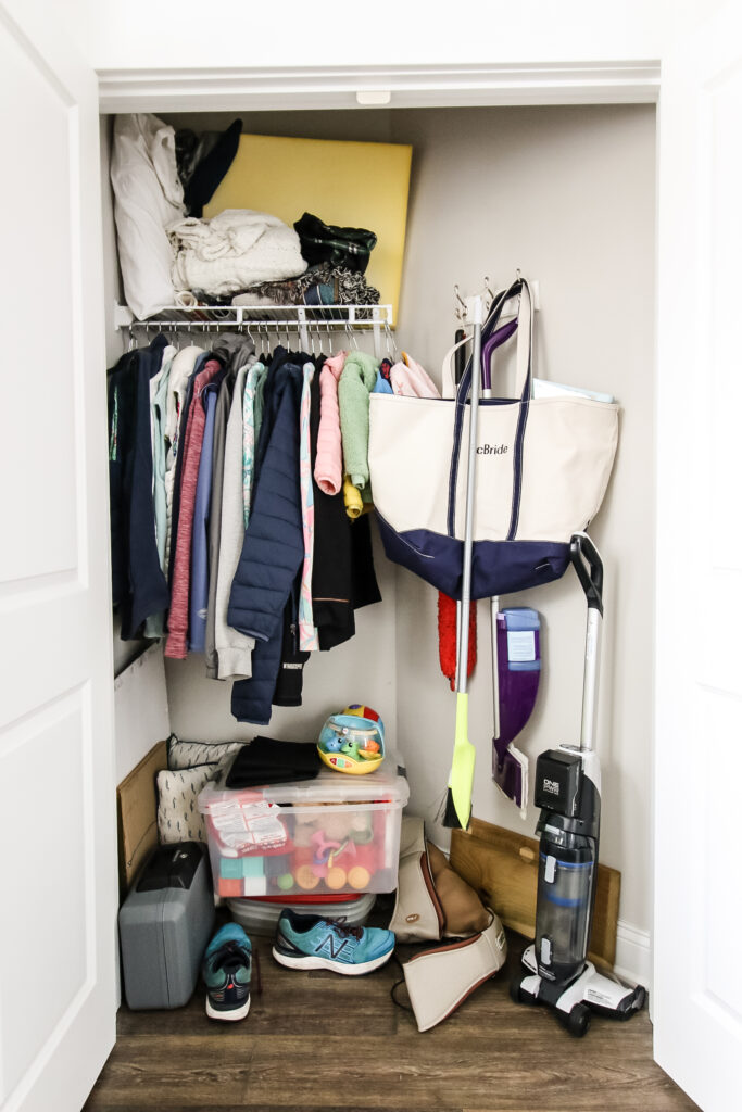 Guest bedroom closet before