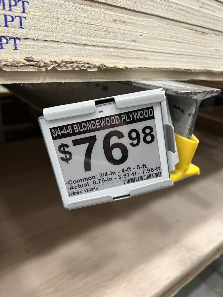 blondewood plywood price tag