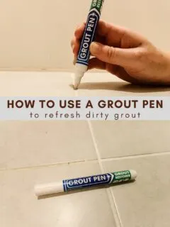 how to use a grout pen to refresh dirty grout
