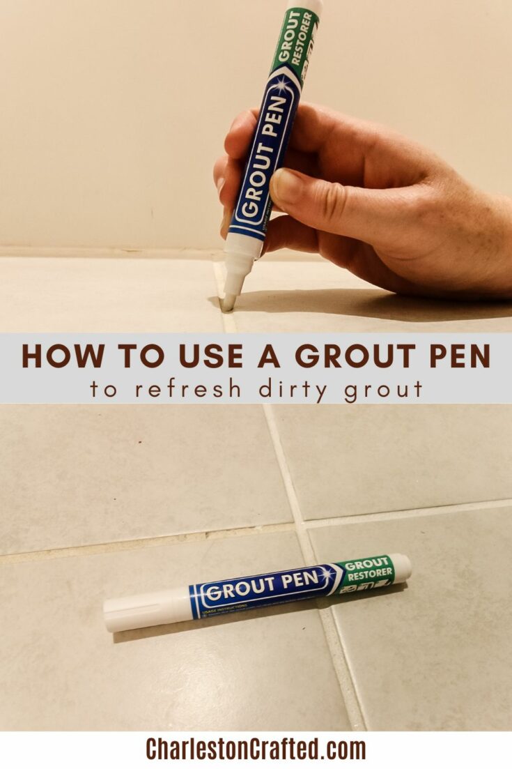 how to use a grout pen to refresh dirty grout