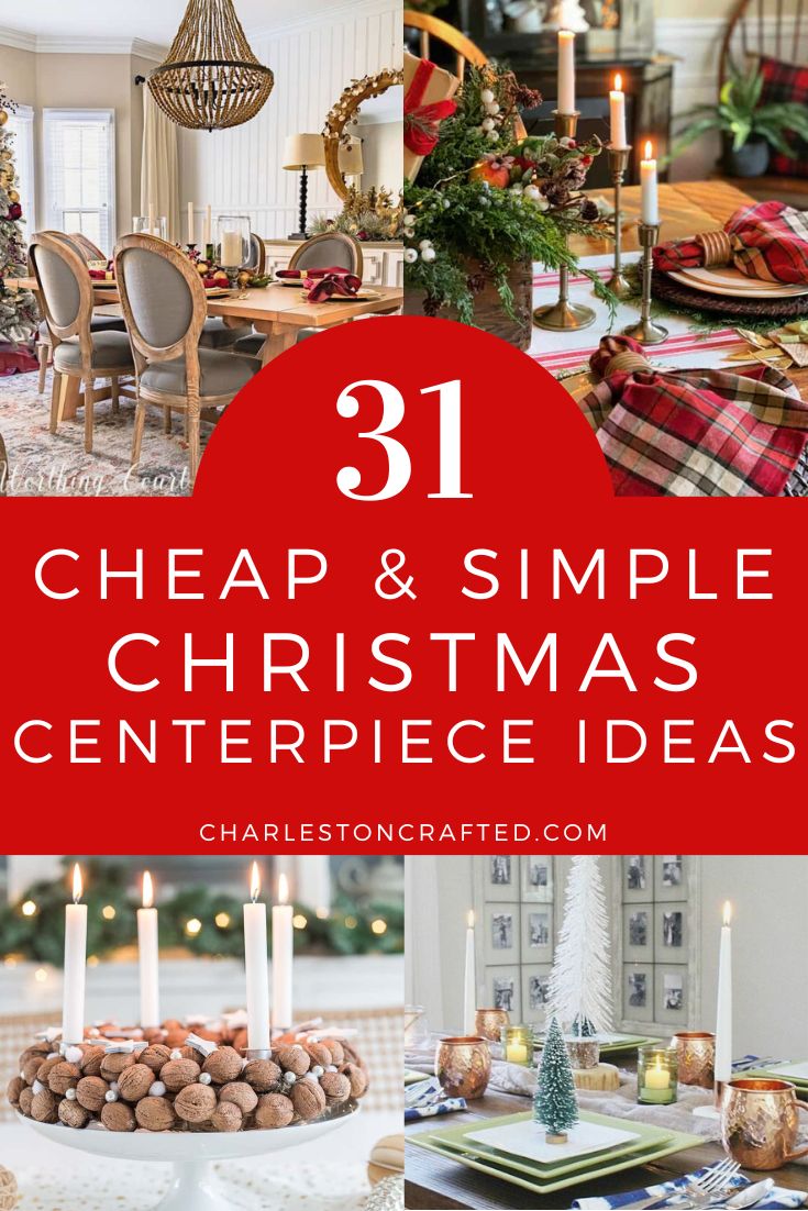 31 cheap & simple Christmas table decorations