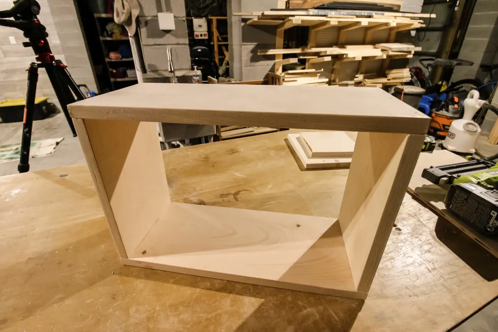 Build frame of vanity