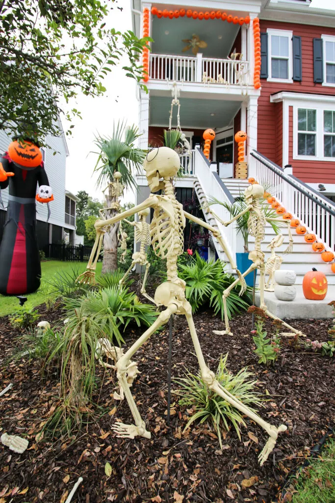 skeletons posed running