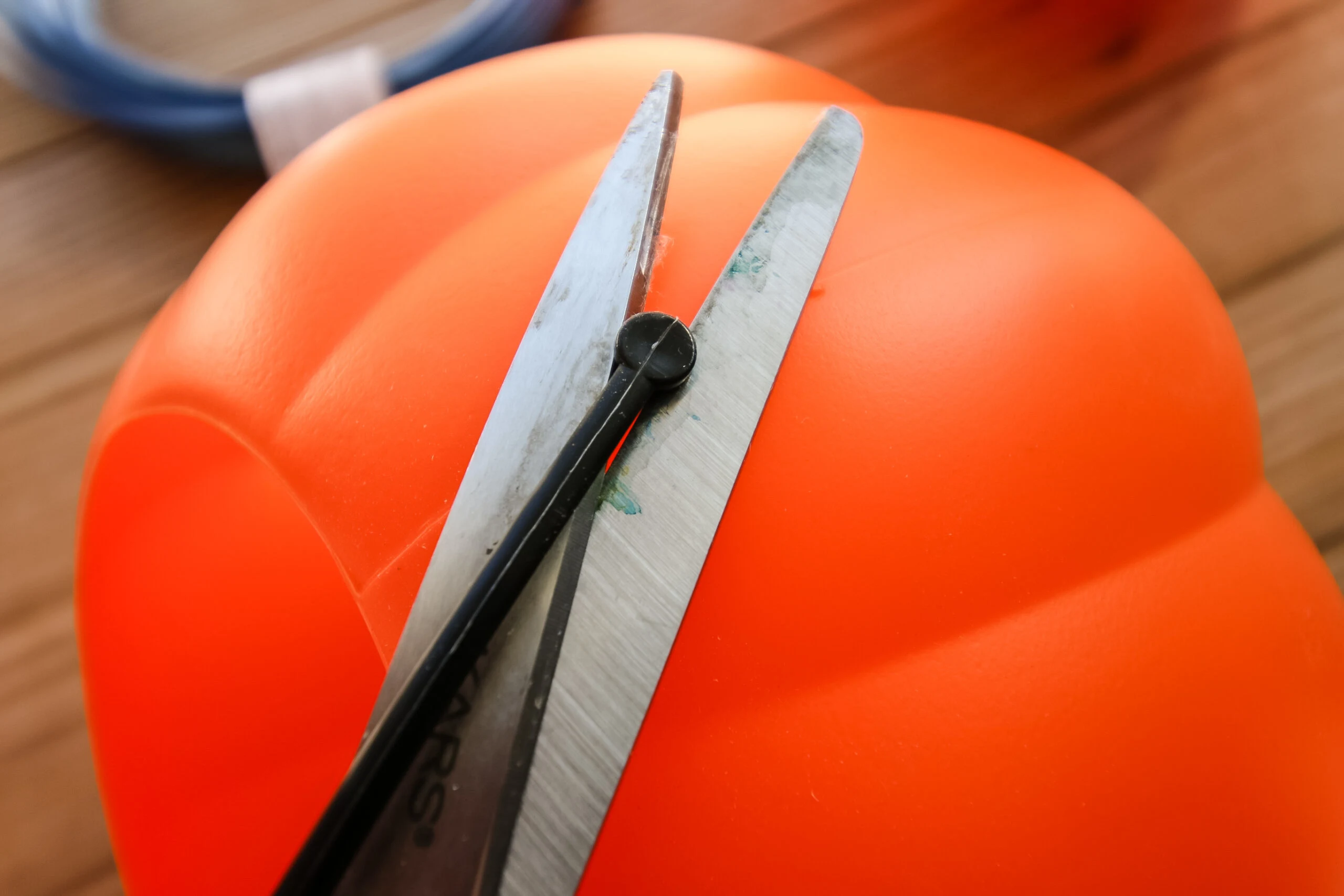 cutting handle off plastic pumpkin