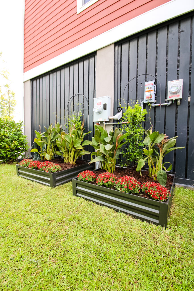 Completed elevated garden bed