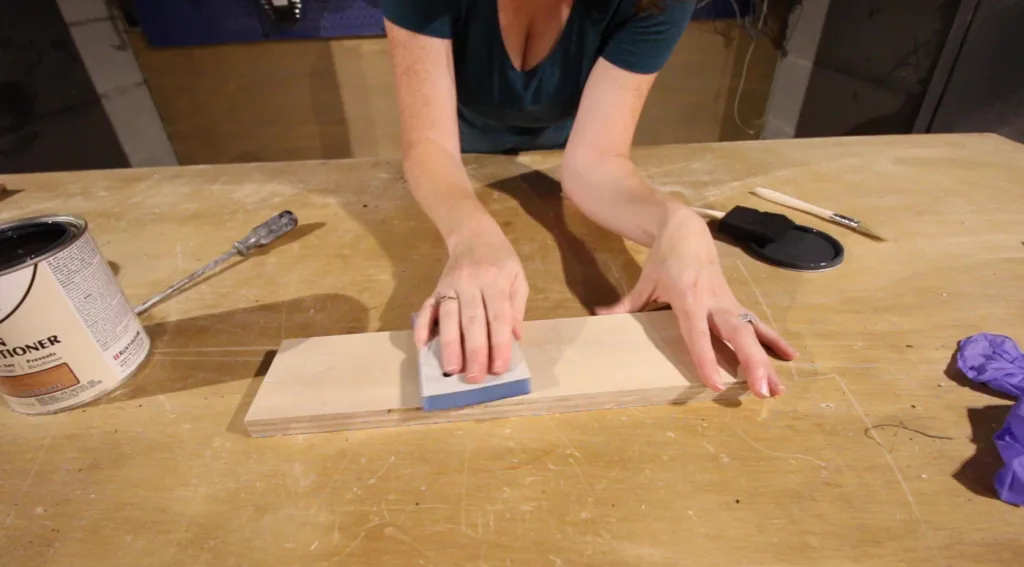 sanding plywood