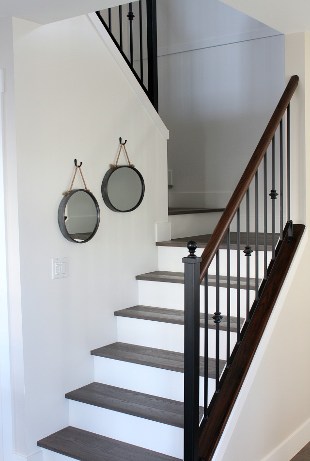 DIY Hardwood Staircase Makeover: Replacing Carpet With Wood Treads On Pie  Steps And Curved Landings - T. Moore Home Interior Design Studio