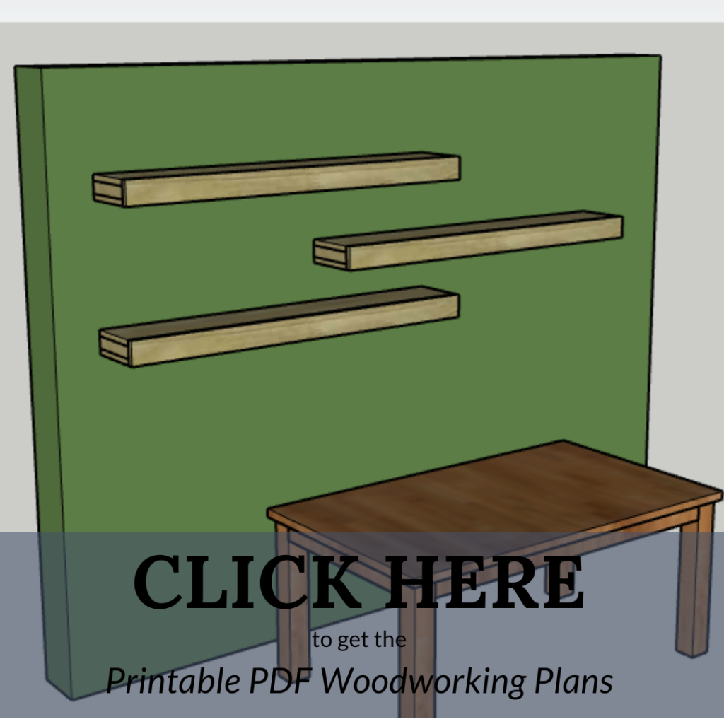 Link to woodworking plans for DIY floating shelves