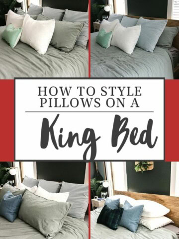 how to style pillows on a king bed