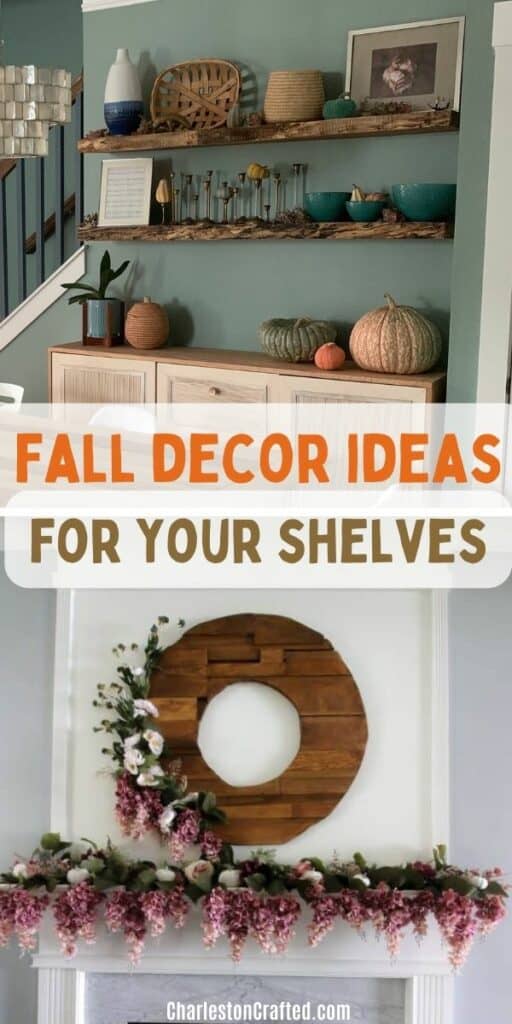 fall decor ideas for your shelves