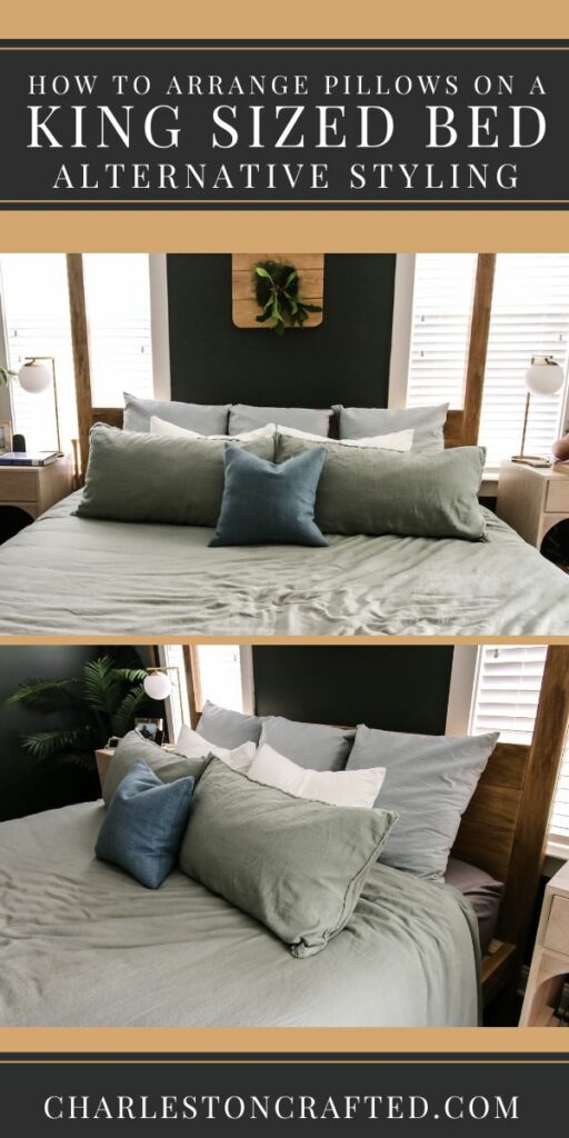 4 Simple king bed pillow arrangement ideas