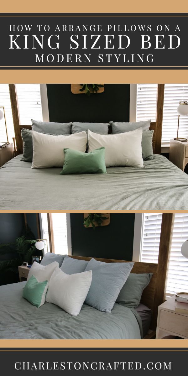 4 Simple king bed pillow arrangement ideas