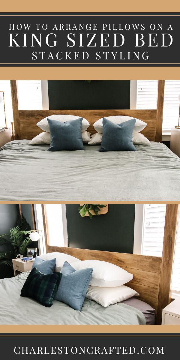 4 Simple king bed pillow arrangement ideas