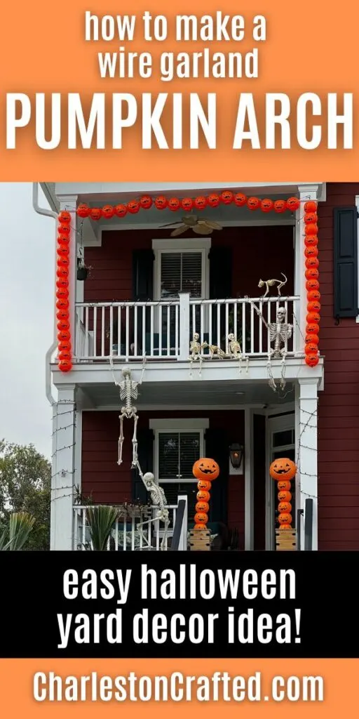 how to make a wire garland pumpkin arch