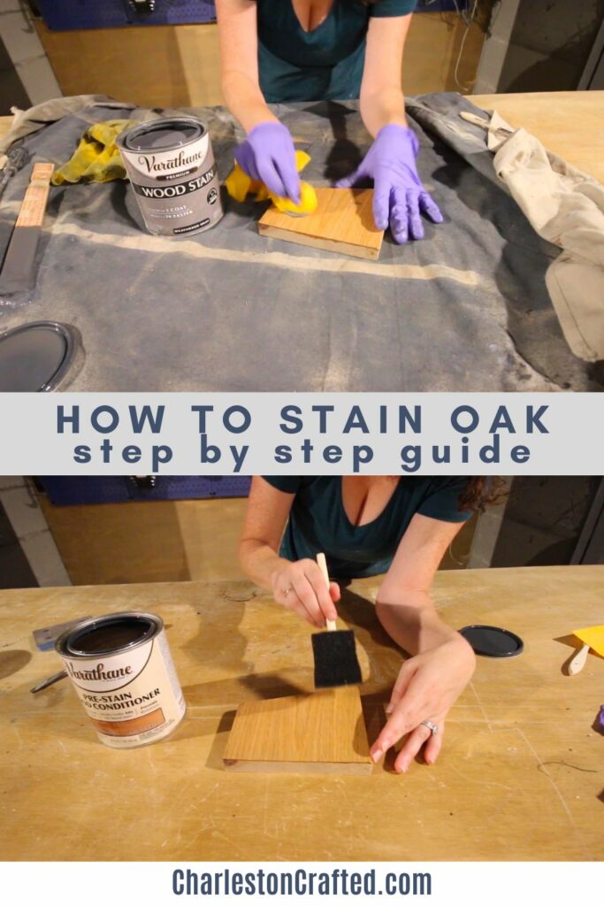 how to stain oak