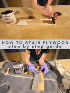 how to stain plywood