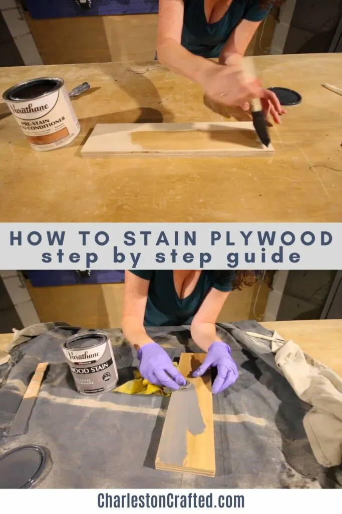 how to stain plywood