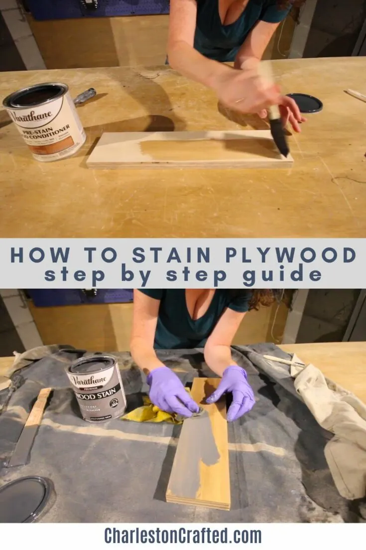 how to stain plywood