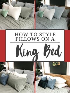 how to style pillows on a king bed