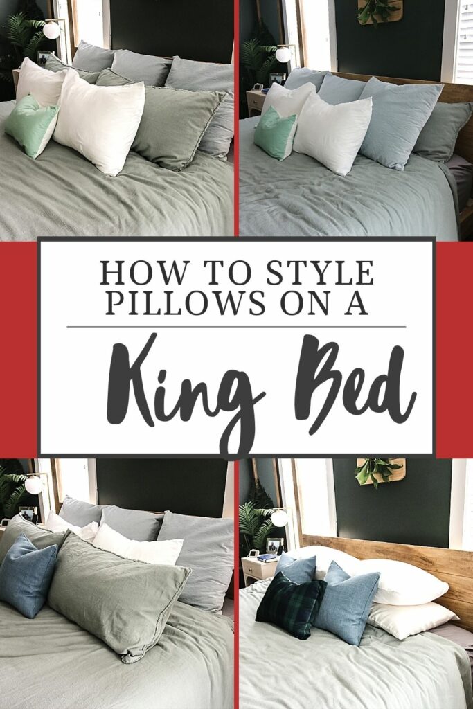 how to style pillows on a king bed