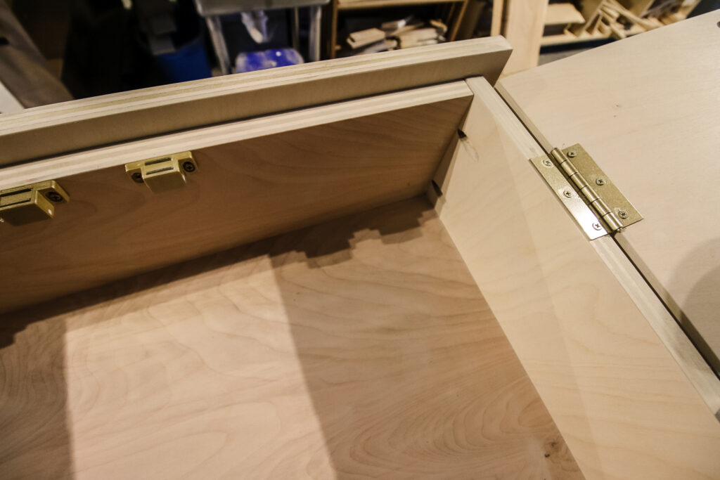 Gold hardware for DIY dartboard cabinet