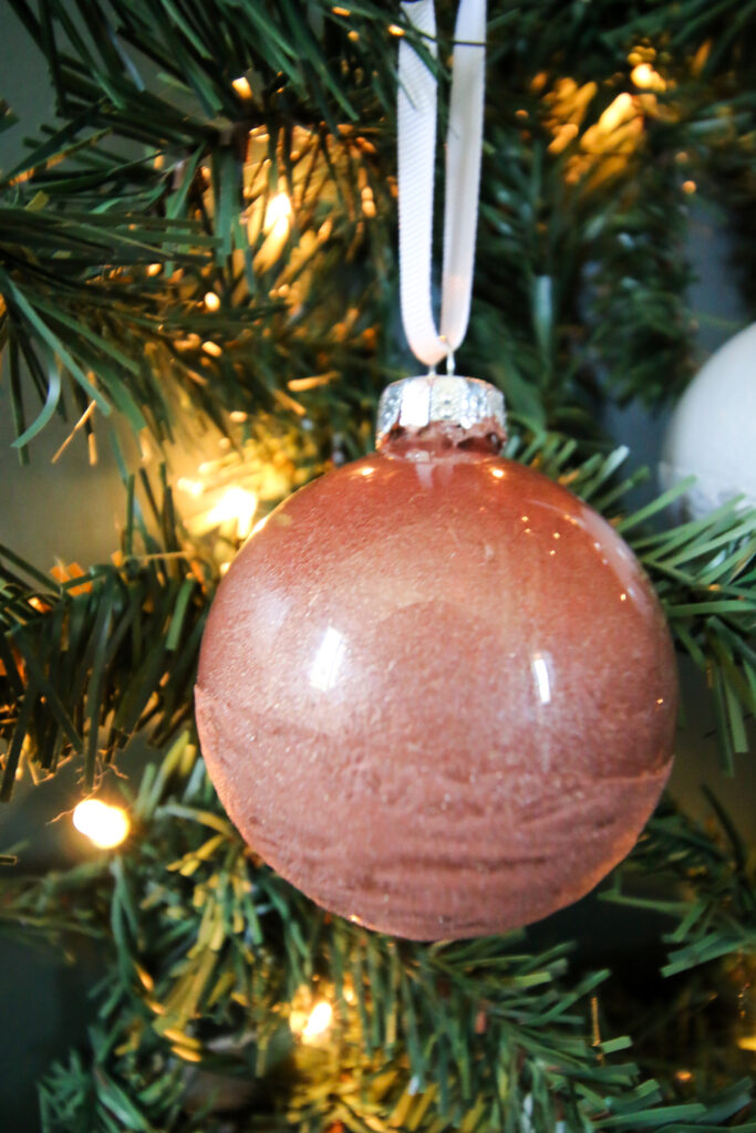 DIY metallic dipped ornament balls