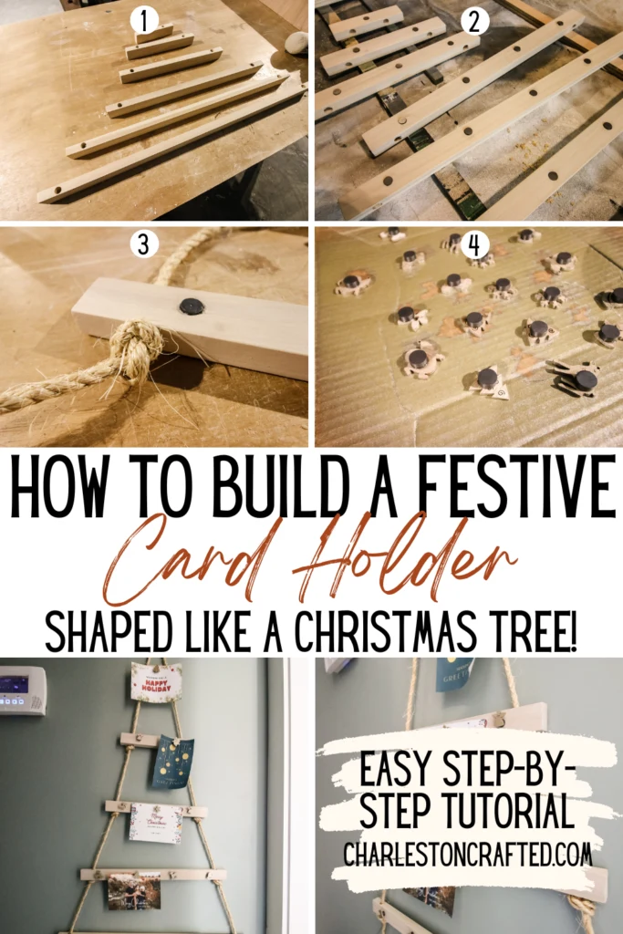 DIY Christmas Tree Shaped Card Holder - Charleston Crafted