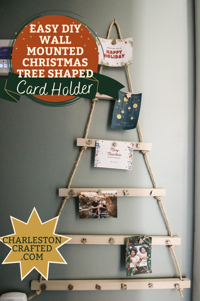 DIY Christmas Tree Shaped Card Holder - Charleston Crafted