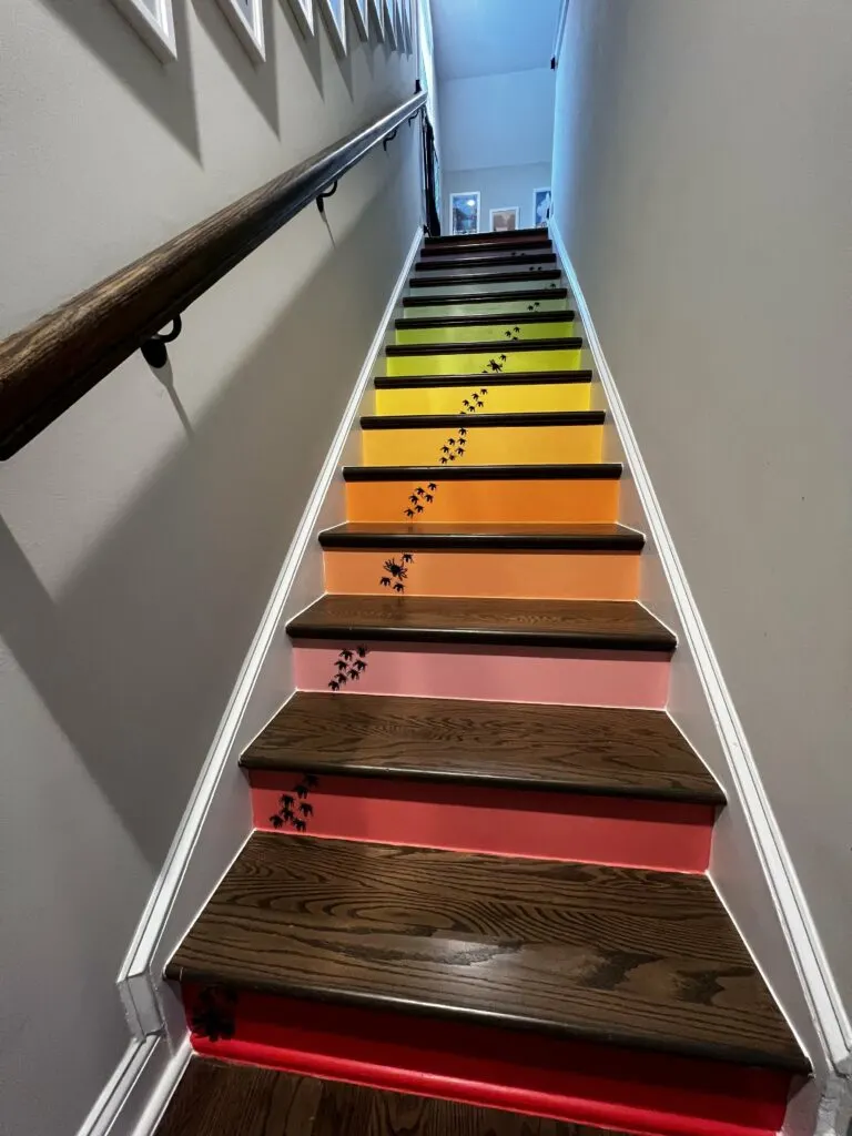 spider stairs for halloween