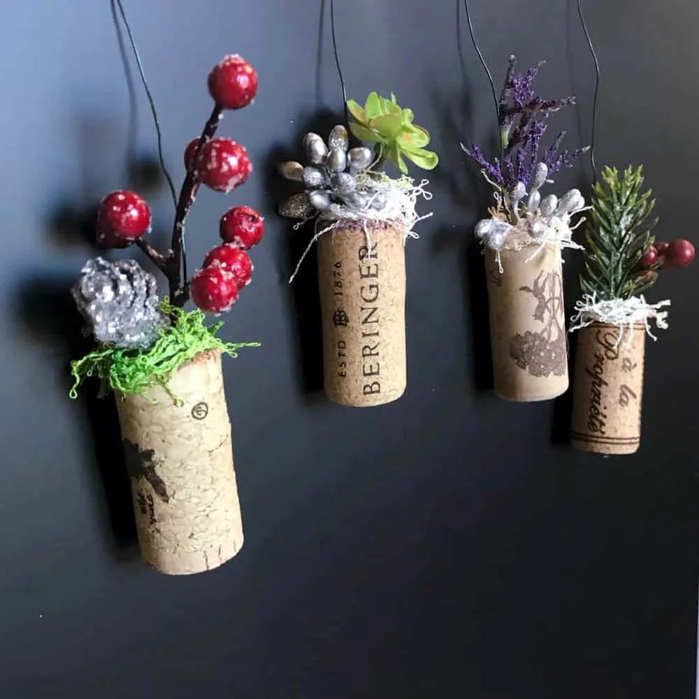 DIY Pom Pom Trees in Cork Planters