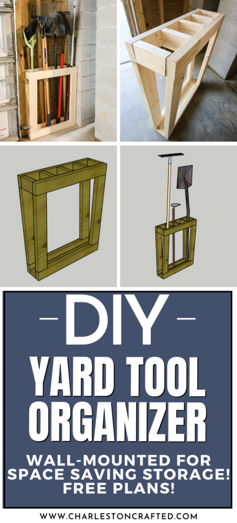 DIY yard tool organizer - Charleston Crafted