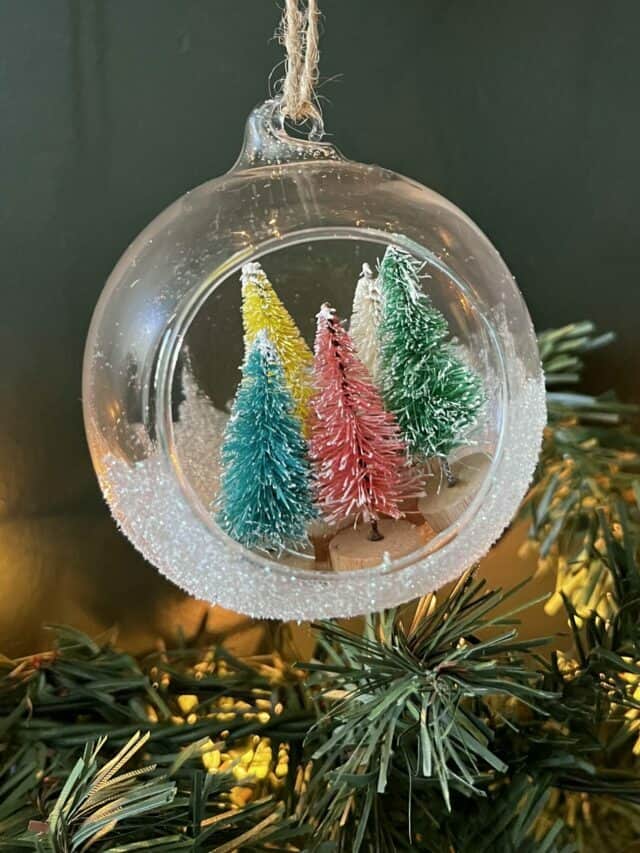 DIY bottle brush tree Christmas ornaments