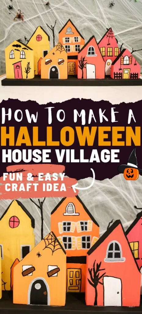 how to make a wooden halloween house village