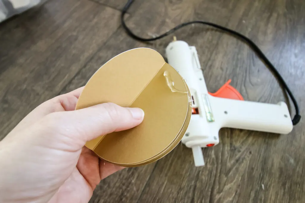 gluing paper ornaments