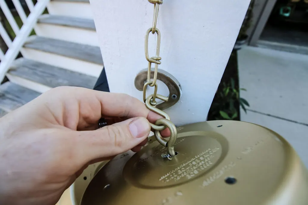 Attaching bells to chain with s-hook