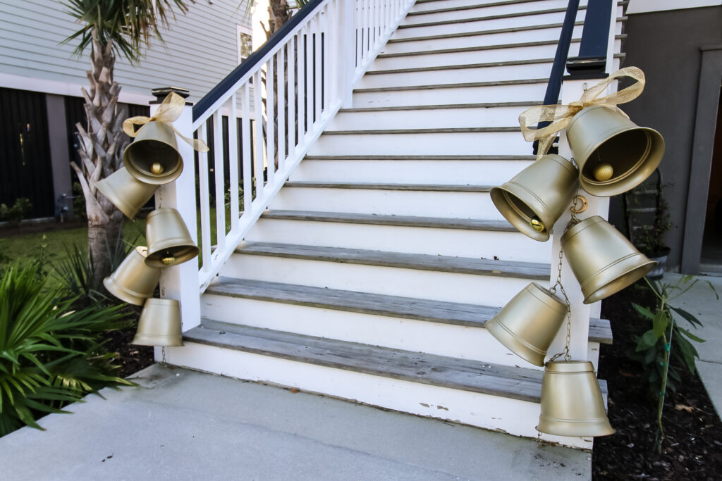 DIY large jingle bells - Charleston Crafted
