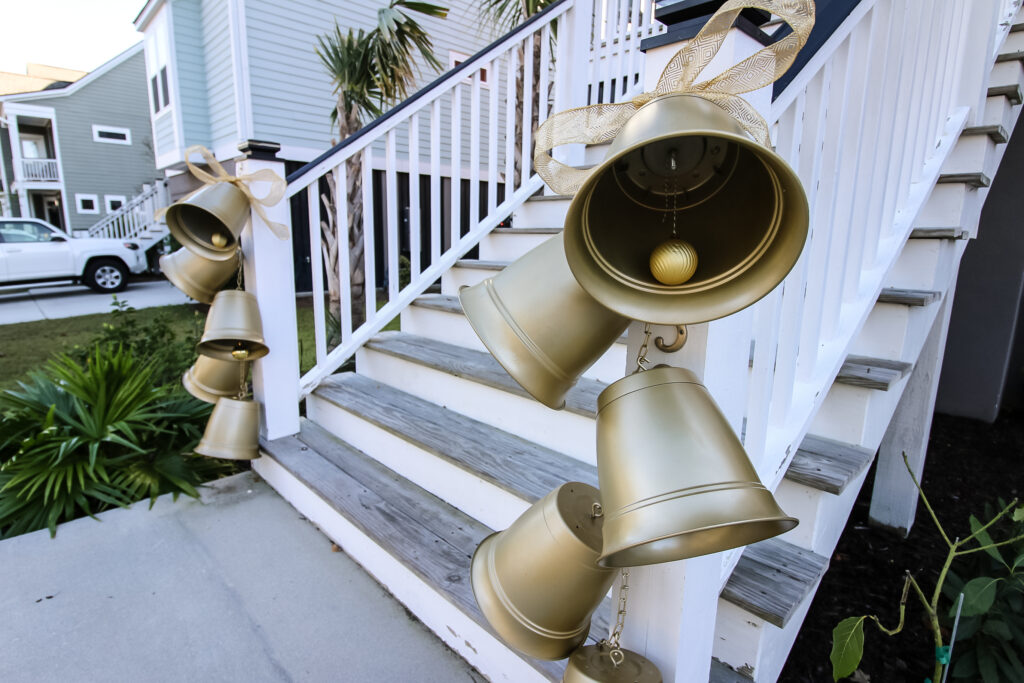 DIY giant holiday bells
