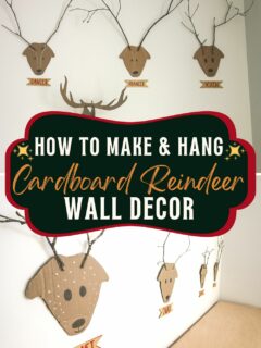 How to make cardboard reindeer wall hangings