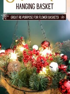 How to make a Christmas hanging basket