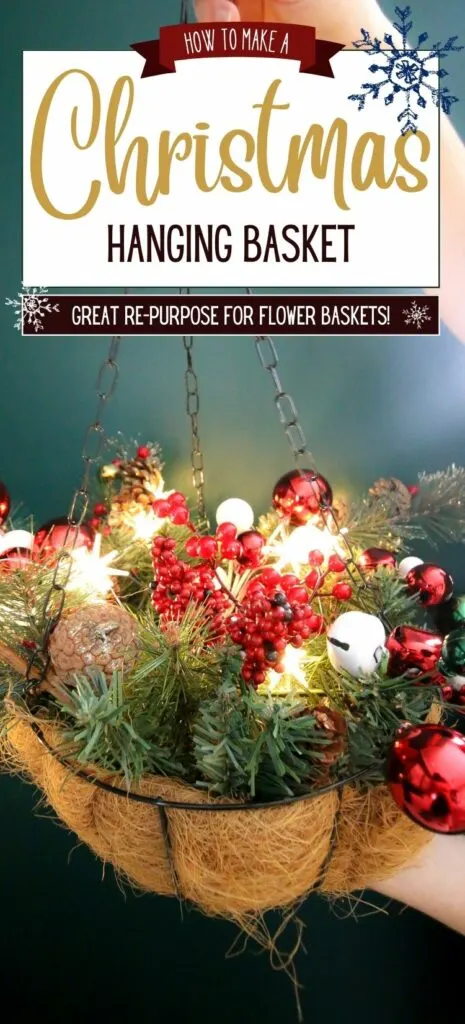 How to make a Christmas hanging basket