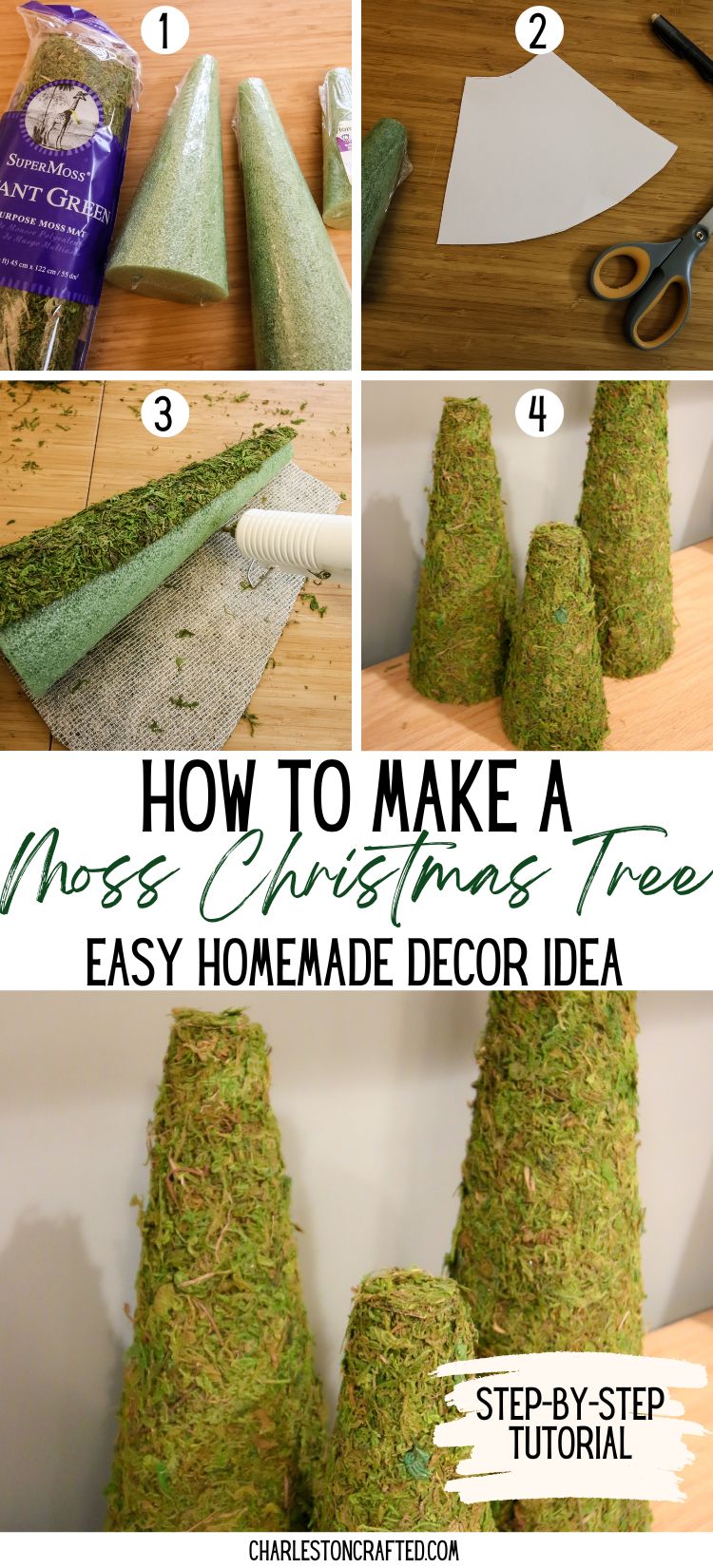 how to make a moss christmas tree