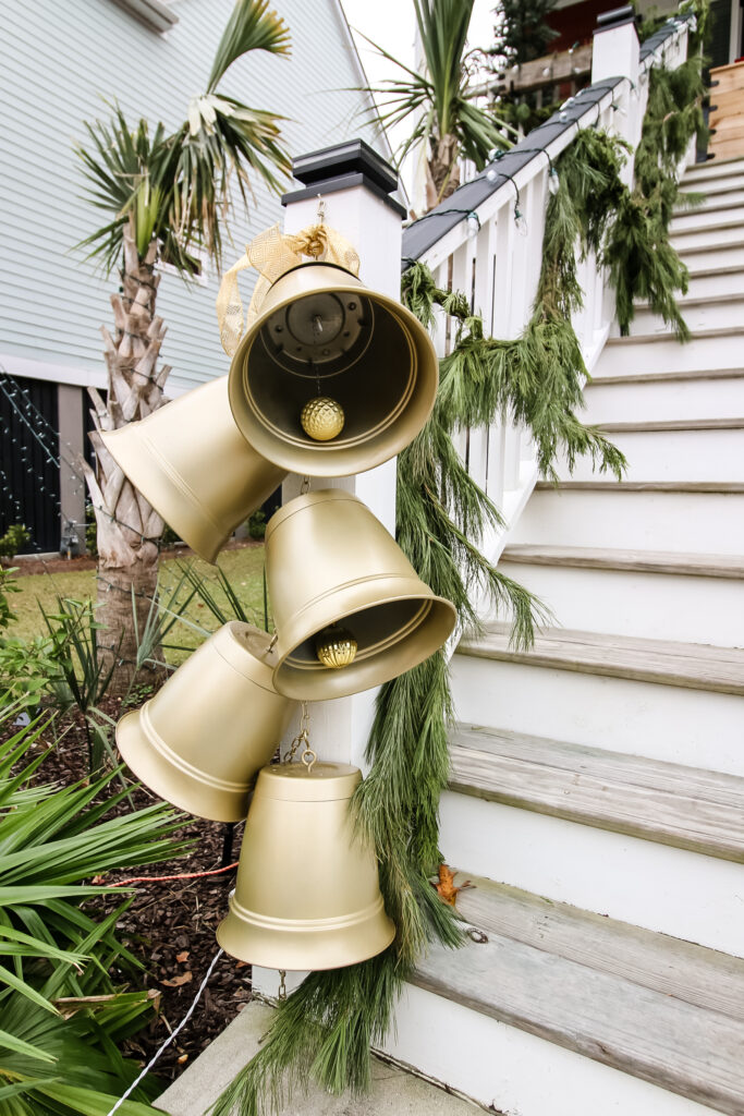 DIY oversized jingle bells