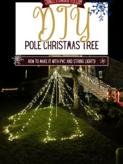 DIY pole Christmas tree - Charleston Crafted