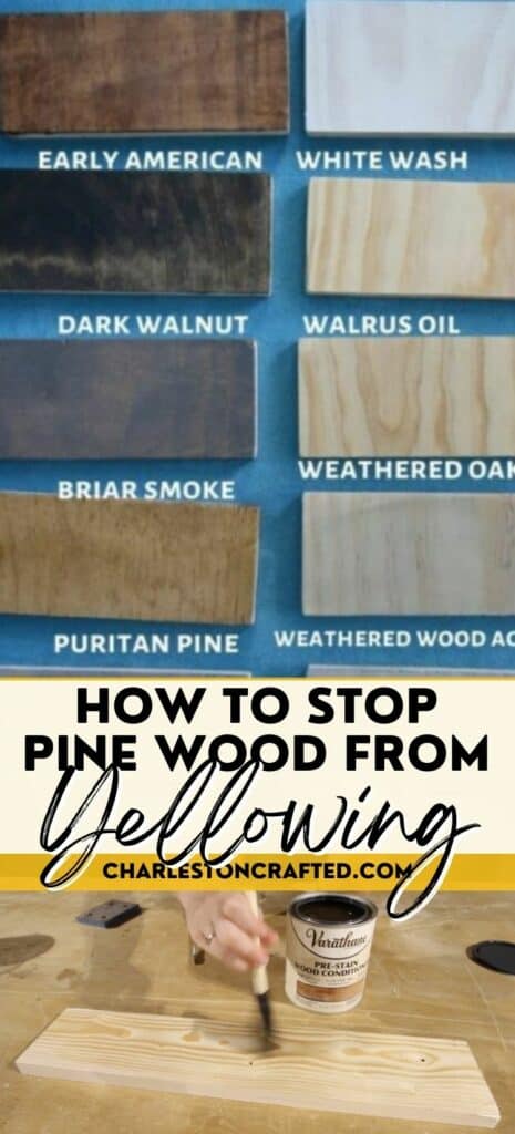 how to stop pine wood from yellowing