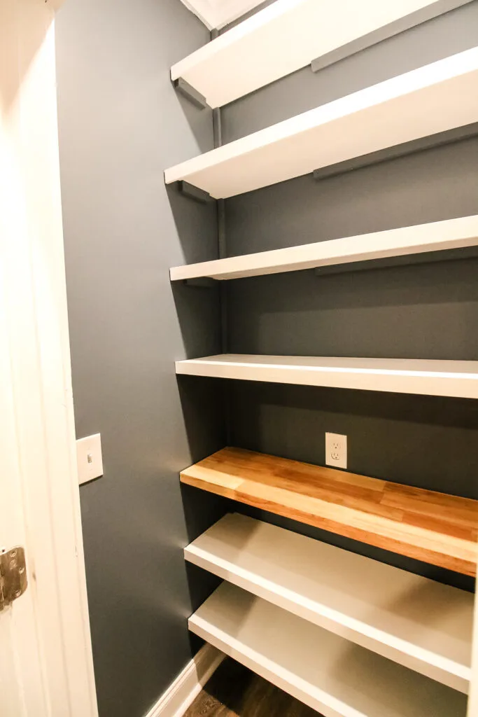 Pantry shelves after install