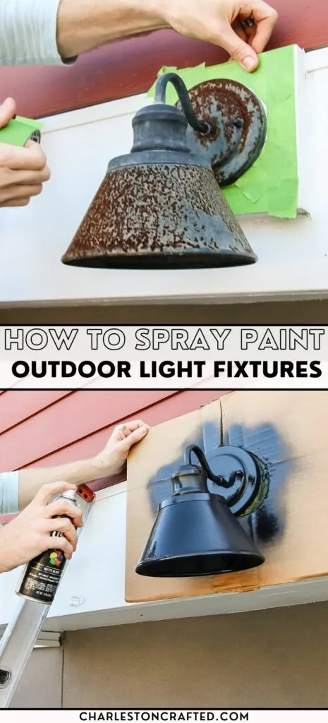 how to spray pain t outdoor light fixtures
