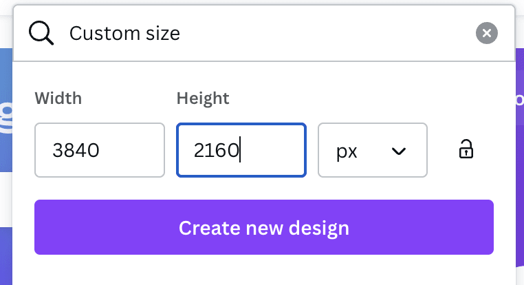 correct canva image size for samsung frame TV art